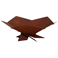 vidaXL Eldstad Rostig 53 x 53 x 18,5 cm Väderbeständig stål