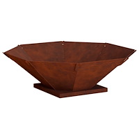 vidaXL Eldstad Rostig 70,5 x 70,5 x 21,5 cm Väderbeständig stål