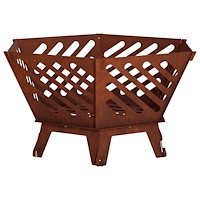 vidaXL Eldstad Rostig 60 x 53 x 30 cm Väderbeständig stål