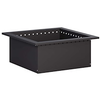 vidaXL Eldstad ring Svart 60 x 60 x 25 cm Stål