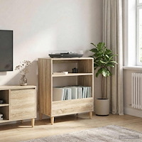 vidaXL Ställ för Skivspelare Sonoma-ek 71 x 39,5 x 83 cm