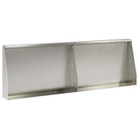 vidaXL Stödvägg 2 st 60 x 12 x 30 cm Rostfritt stål Silver