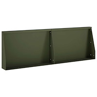 vidaXL Stödvägg 2 st 60 x 12 x 40 cm Stål Olivgrön