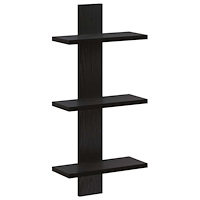 vidaXL Vägghylla Svart ek 30 x 13,5 x 64,5 cm Konstruerat trä