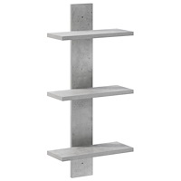vidaXL Vägghylla Betonggrå 30 x 13.5 x 64.5 cm Konstruerat trä