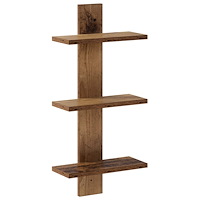 vidaXL Vägghylla Gammalt trä 30 x 13.5 x 64.5 cm Konstruerat trä