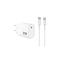 Sinox beslag Sinox PRO väggladdare USB-C PD 20W med Lightning kabel. Vit,...