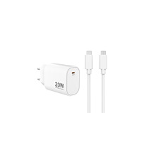 Sinox beslag Sinox PRO väggladdare USB-C PD 20W med USB-C-kabel. Vit, ino...