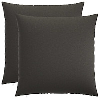vidaXL Kuddöverdrag 2 st HEERLEN Mörkgrå 80 x 80 cm Tyg