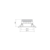 Solar Plus Inverso G2 utomhus downlight Ø150, 9W, 1000 lm, 3000K, Ra80,...