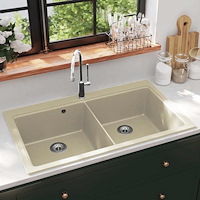 vidaXL Diskho granit dubbel beige