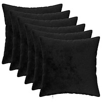 vidaXL Kuddöverdrag 6 st HEERLEN Svart 30 x 30 cm Flanell