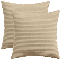 vidaXL Kuddöverdrag 2 st HEERLEN Taupe 35 x 35 cm manchester