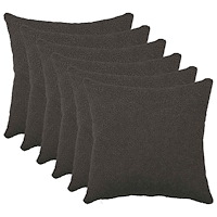 vidaXL Kuddöverdrag 6 st HEERLEN Mörkgrå 35 x 35 cm Bouclé