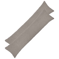 vidaXL Kuddöverdrag 2 st HEERLEN Ljusgrå 40 x 145 cm Bouclé