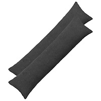 vidaXL Kuddöverdrag 2 st HEERLEN Mörkgrå 40 x 145 cm Bouclé