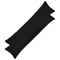 vidaXL Kuddöverdrag 2 st HEERLEN Svart 40 x 145 cm Bouclé