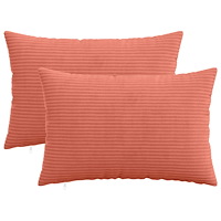 vidaXL Kuddöverdrag 2 st HEERLEN Röd orange 40 x 60 cm manchester