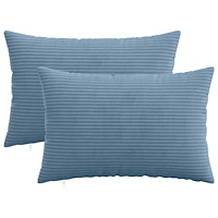 vidaXL Kuddöverdrag 2 st HEERLEN Blå 40 x 60 cm manchester