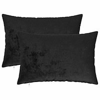 vidaXL Kuddöverdrag 2 st HEERLEN Svart 40 x 60 cm Flanell