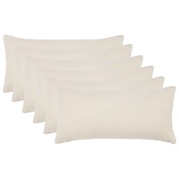 vidaXL Kuddöverdrag 6 st HEERLEN Gräddvit 40 x 70 cm Bouclé