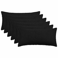 vidaXL Kuddöverdrag 6 st HEERLEN Svart 40 x 70 cm Bouclé
