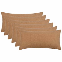 vidaXL Kuddöverdrag 6 st HEERLEN Beige 40 x 70 cm Bouclé