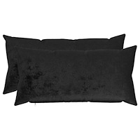 vidaXL Kuddöverdrag 2 st HEERLEN Svart 40 x 70 cm Flanell
