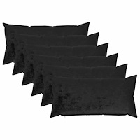 vidaXL Kuddöverdrag 6 st HEERLEN Svart 40 x 70 cm Flanell