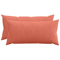 vidaXL Kuddöverdrag 2 st HEERLEN Röd orange 40 x 80 cm manchester