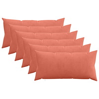 vidaXL Kuddöverdrag 6 st HEERLEN Röd orange 40 x 80 cm manchester