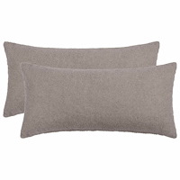 vidaXL Kuddöverdrag 2 st HEERLEN Ljusgrå 40 x 80 cm Bouclé