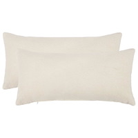 vidaXL Kuddöverdrag 2 st HEERLEN Gräddvit 40 x 80 cm Bouclé