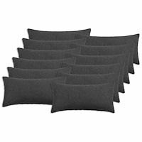 vidaXL Kuddöverdrag 12 st HEERLEN Mörkgrå 40 x 80 cm Bouclé
