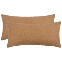 vidaXL Kuddöverdrag 2 st HEERLEN Beige 40 x 80 cm Bouclé