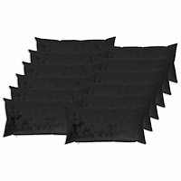 vidaXL Kuddöverdrag 12 st HEERLEN Svart 40 x 80 cm Flanell