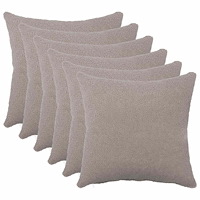 vidaXL Kuddöverdrag 6 st HEERLEN Ljusgrå 45 x 45 cm Bouclé