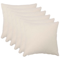 vidaXL Kuddöverdrag 6 st HEERLEN Gräddvit 45 x 45 cm Bouclé