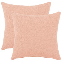 vidaXL Kuddöverdrag 2 st HEERLEN Rosa 45 x 45 cm Bouclé