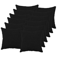 vidaXL Kuddöverdrag 12 st HEERLEN Svart 45 x 45 cm Bouclé