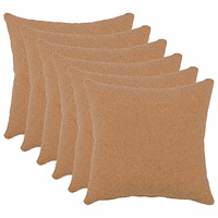 vidaXL Kuddöverdrag 6 st HEERLEN Beige 45 x 45 cm Bouclé