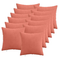 vidaXL Kuddöverdrag 12 st HEERLEN Röd orange 50 x 50 cm manchester