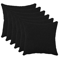 vidaXL Kuddöverdrag 6 st HEERLEN Svart 50 x 50 cm Bouclé