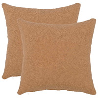 vidaXL Kuddöverdrag 2 st HEERLEN Beige 50 x 50 cm Bouclé