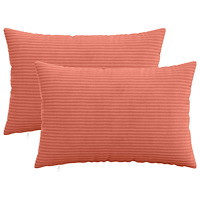 vidaXL Kuddöverdrag 2 st HEERLEN Röd orange 50 x 70 cm manchester