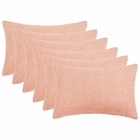 vidaXL Kuddöverdrag 6 st HEERLEN Rosa 50 x 70 cm Bouclé