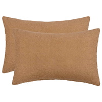 vidaXL Kuddöverdrag 2 st HEERLEN Beige 50 x 70 cm Bouclé