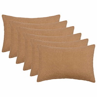 vidaXL Kuddöverdrag 6 st HEERLEN Beige 50 x 70 cm Bouclé