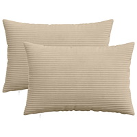 vidaXL Kuddöverdrag 2 st HEERLEN Taupe 50 x 80 cm manchester
