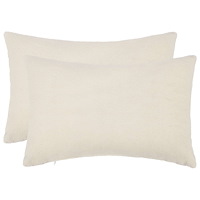 vidaXL Kuddöverdrag 2 st HEERLEN Gräddvit 50 x 80 cm Bouclé